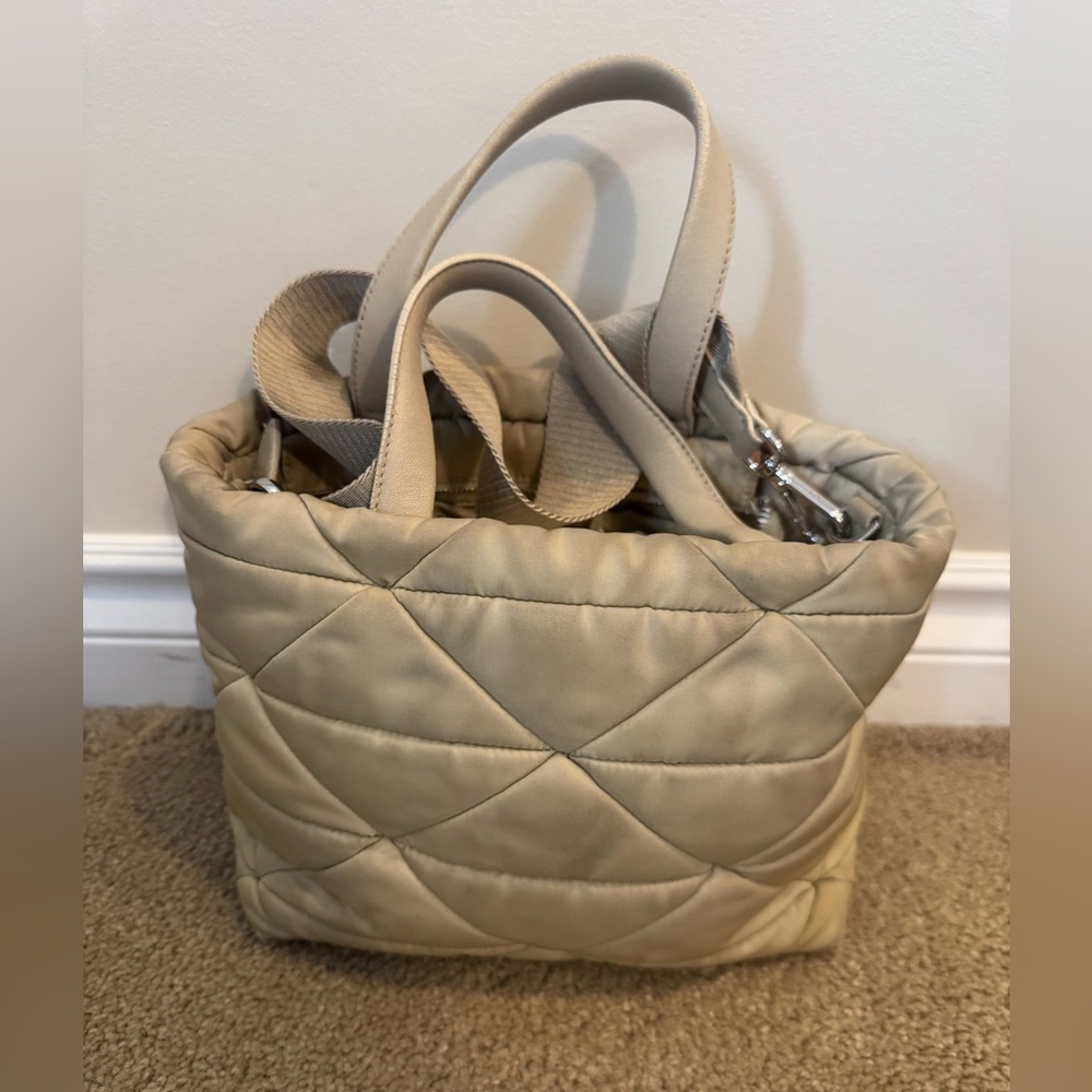 Prada Quilted Tote Bag w/ Shoulder Strap - Picture 4 of 16